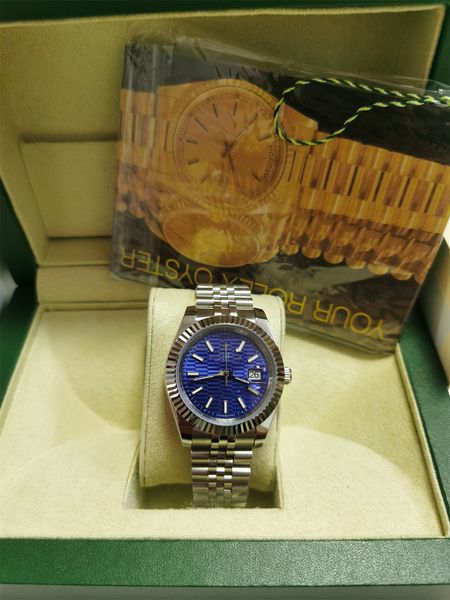 with original box 36mm 41mm automatic mechanical watch men and women diamond watches stainless steel folding buckle sport waterproof fashion, Slivery;brown